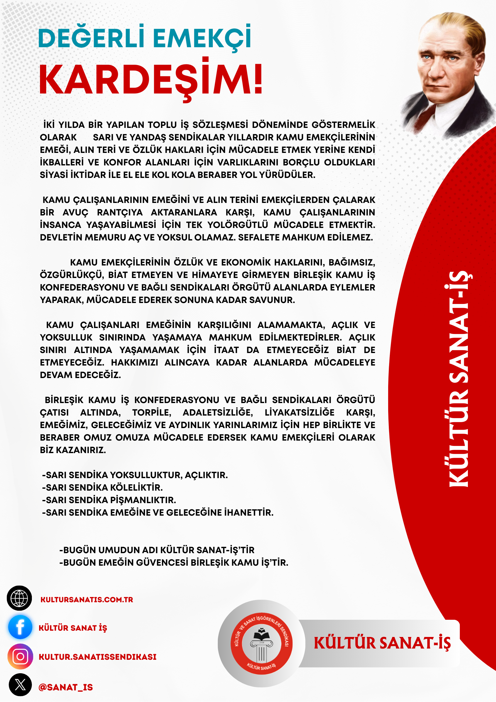 DEĞERLİ EMEKÇİ KARDEŞİM! - Ek Görsel 1